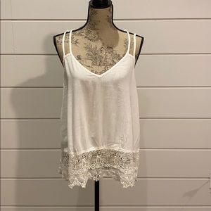 Lace trim tank top